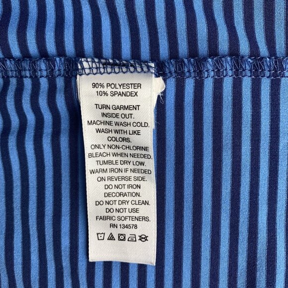 Vineyard Vines Mens Blue Striped Performance Polo Golf Shirt Size Large - Picture 6 of 10